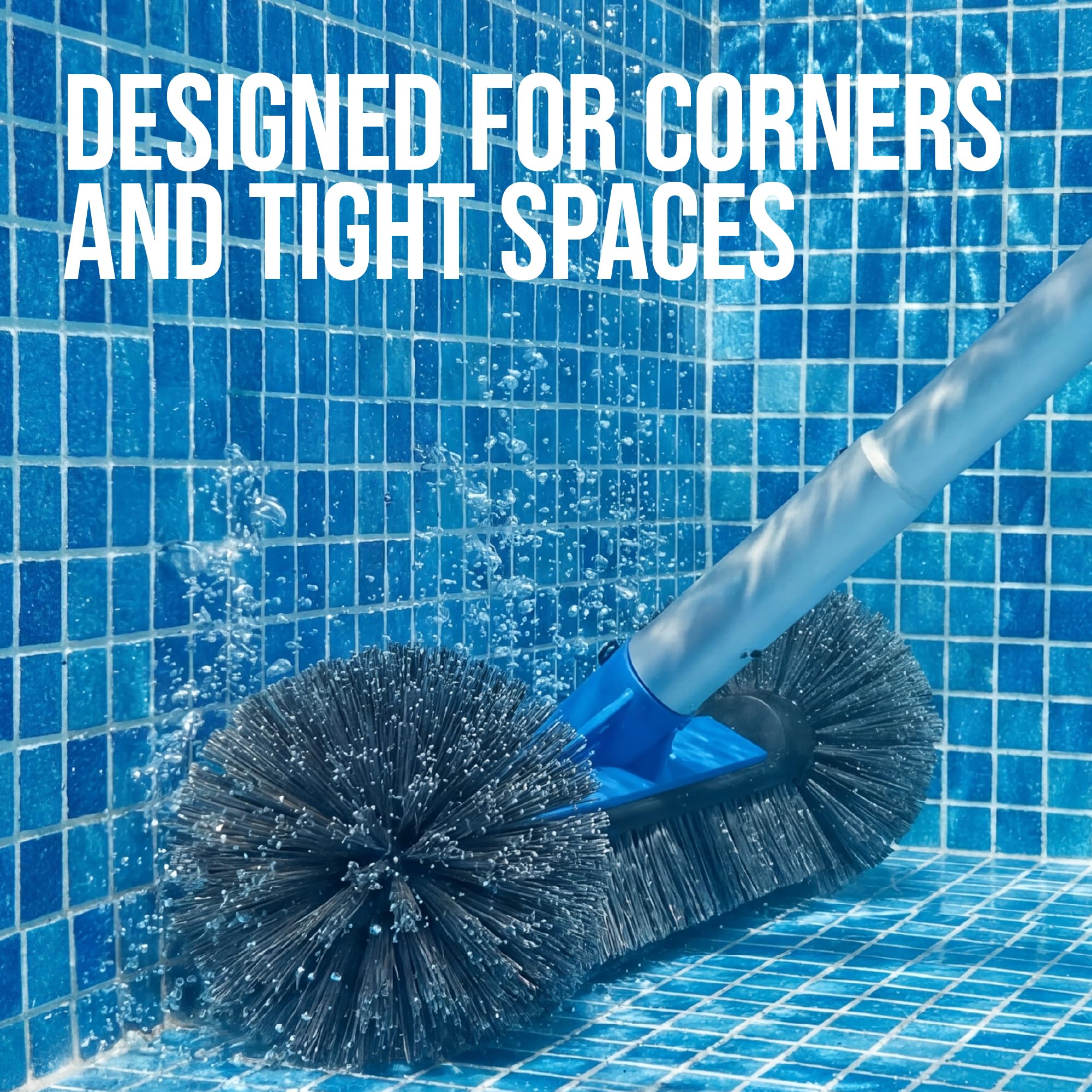 Best Choice Products 20" Pool Brush with 9 ft Aluminum Pole – Heavy-Duty Swimming Pool Wall & Floor Cleaning Set - Image 7