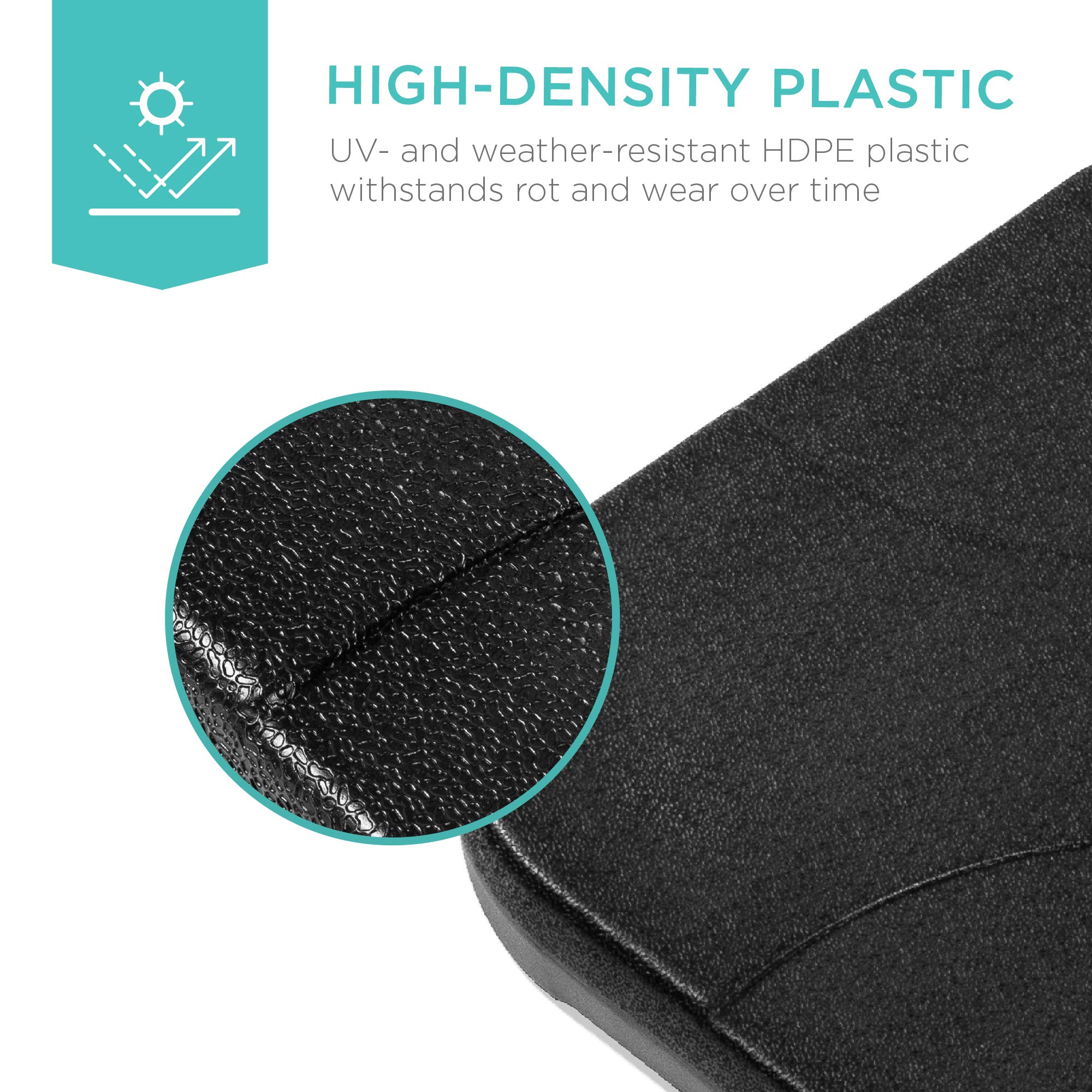 Best Choice Products 4-Piece 155lb Capacity Heavy-Duty Cantilever Offset Patio Umbrella Stand Square Base Plate Set w/Easy-Fill Spouts for Water or Sand - Black - Image 3