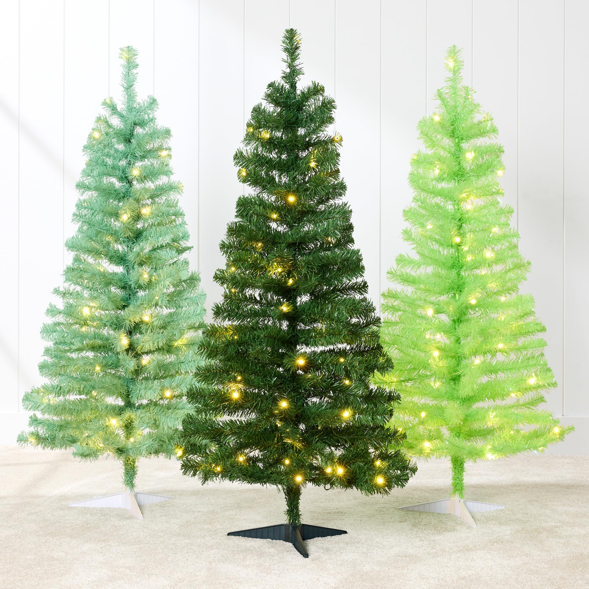 Best Choice Products 4ft Pre-lit Christmas Tree, Artificial Mini Tree Perfect for Kids, Apartments, Bedroom with Twinkling LED Lights - Lime Green - Image 8