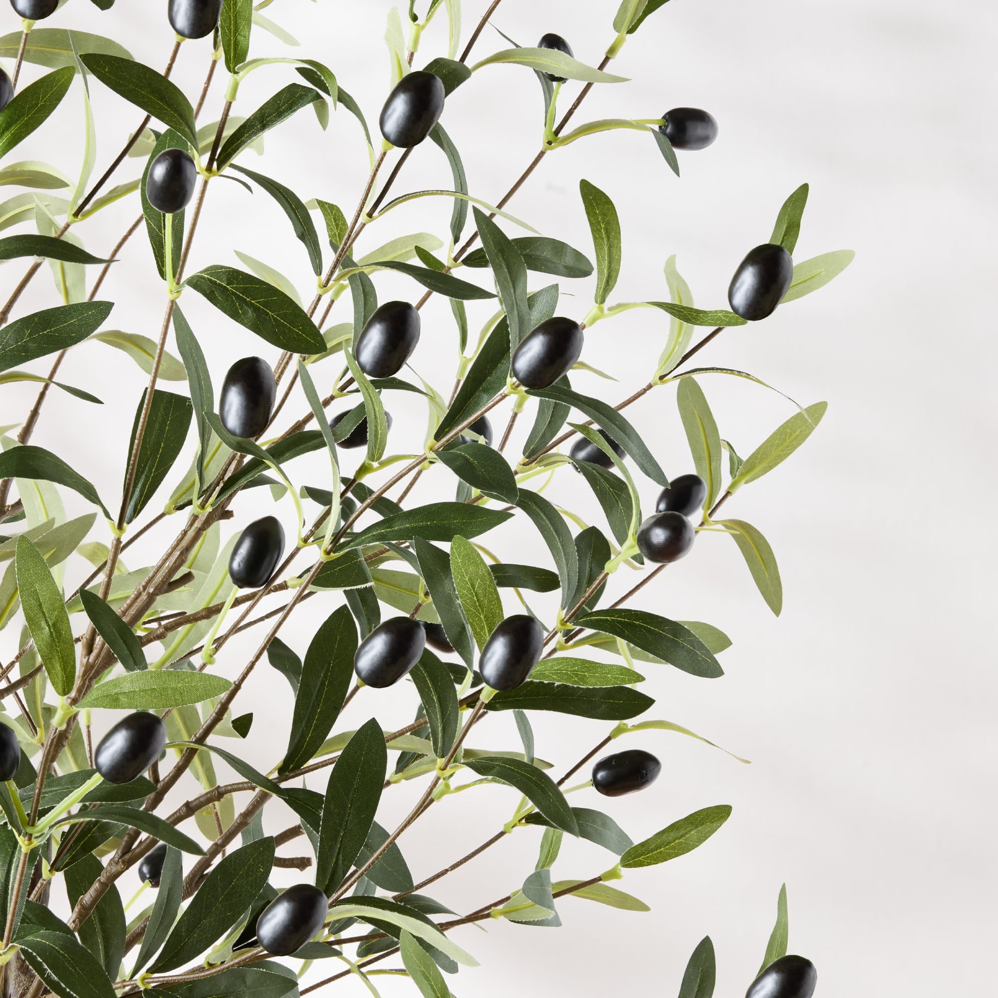 Best Choice Products 5Ft Artificial Olive Tree, Lifelike Faux Tree w/Planter Pot, Indoor Home Office Accent Decor Realistic Trunk, Fruit, Fake Plant - Image 7