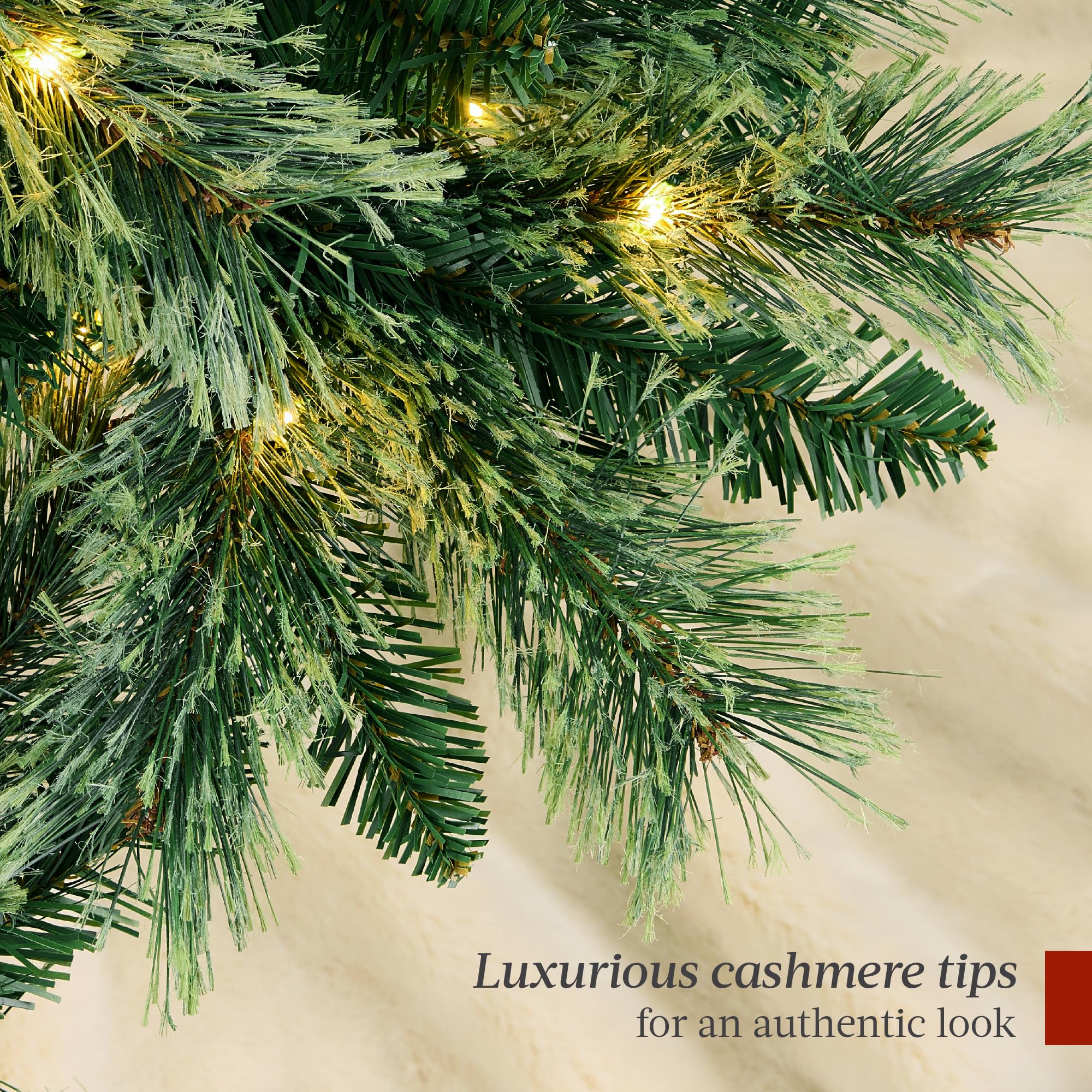 Best Choice Products 6ft Pre-Lit Cashmere Christmas Tree, Premium Artificial Holiday Decor w/Cordless Connection, 2-in-1 LED Lights, Folding Stand - Image 7