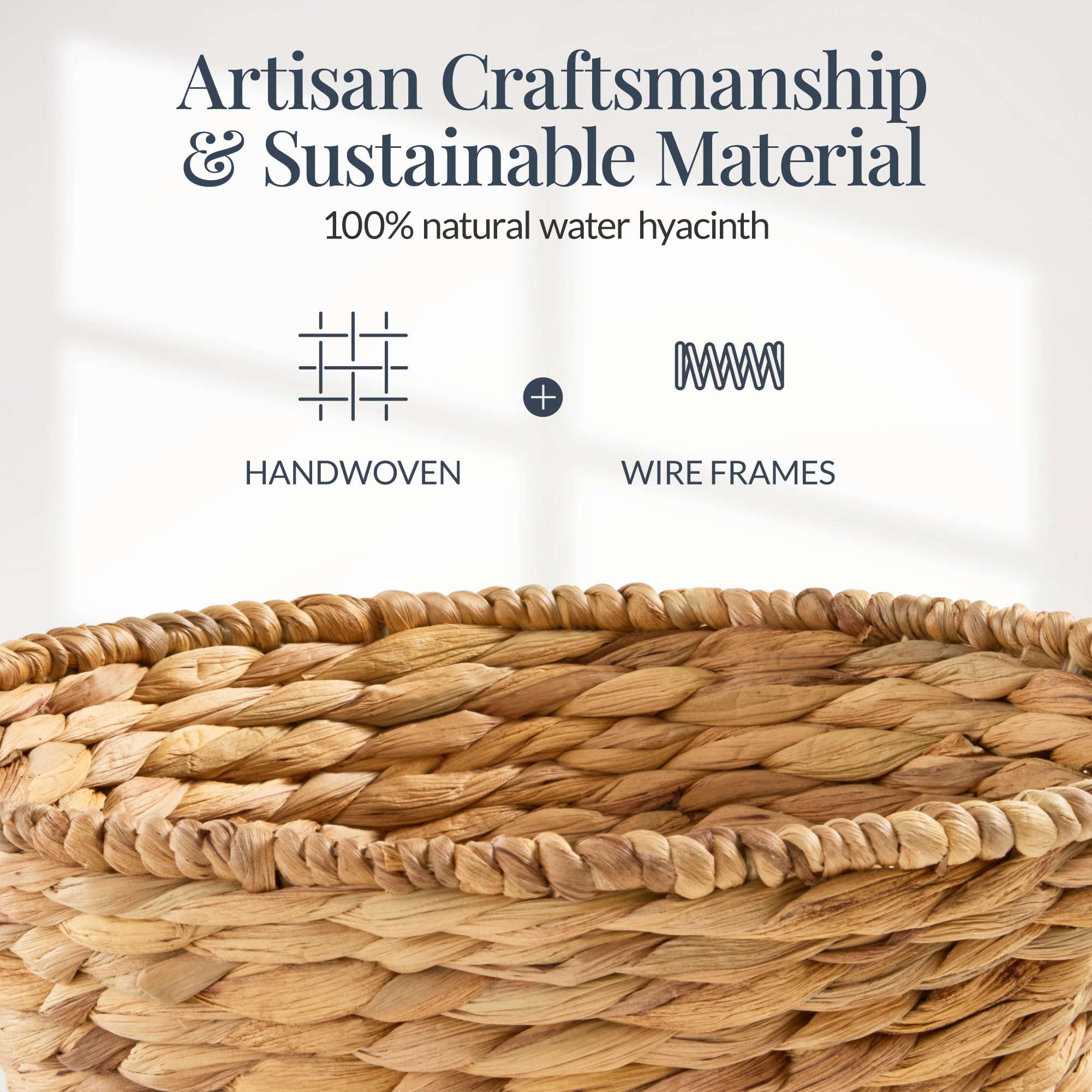 Best Choice Products Handwoven Easter Basket, Small Woven Easter Basket for Kids, Easter Egg Hunt Basket w/Collapsible Handle, Tapered Shape, Water Hyacinth - Natural - Image 3