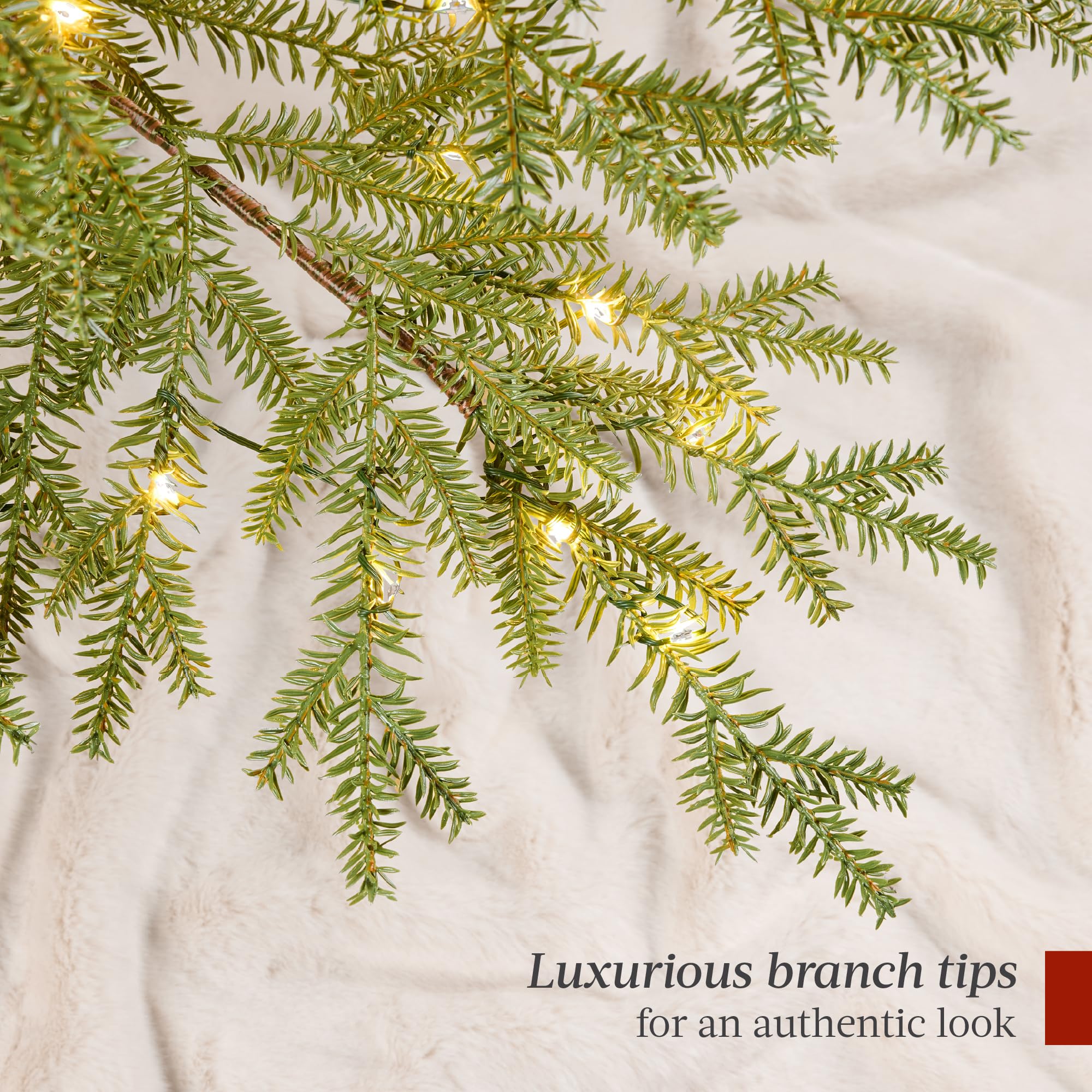 Best Choice Products Pre-Lit Sparse Christmas Tree 7.5ft Artificial Pine Holiday Décor Aspen Noble Fir w/ 2-in-1 White & Multicolor LED Lights - Image 7