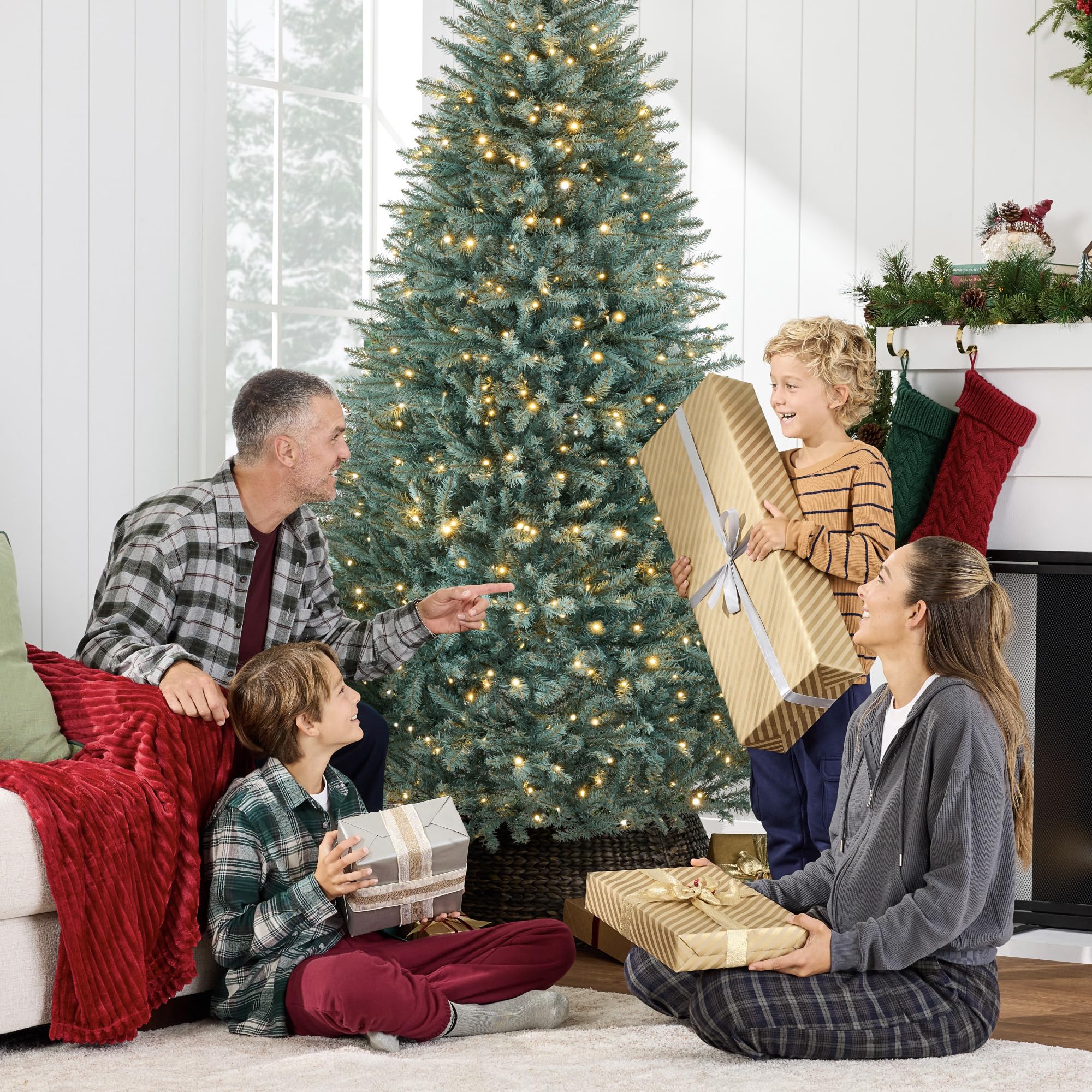 Best Choice Products Premium Nordic Fir Christmas Tree, 6ft Pre-lit Artificial Full Realistic Holiday Décor w/ 2-in-1 Twinkle LEDs – Blue Spruce - Image 7